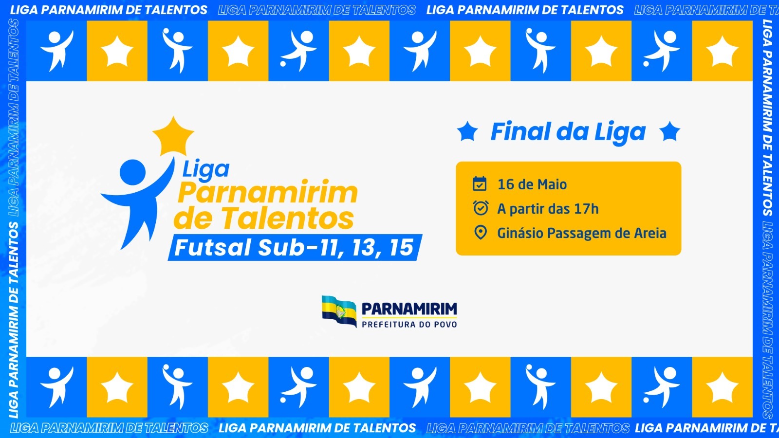Ginásio de Passagem de Areia recebe final da Liga Parnamirim de Talentos neste sábado (16)